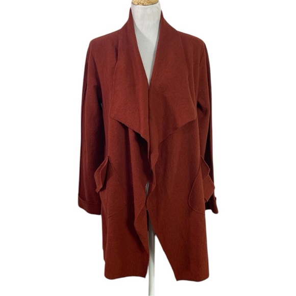 NWT Luii 100% Boiled Wool Rustic Orange Coat Size Small - Picture 1 of 6